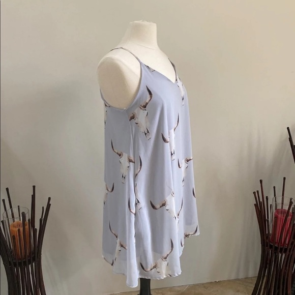 Peach Love Bull Head Mini Dress - Picture 2 of 8